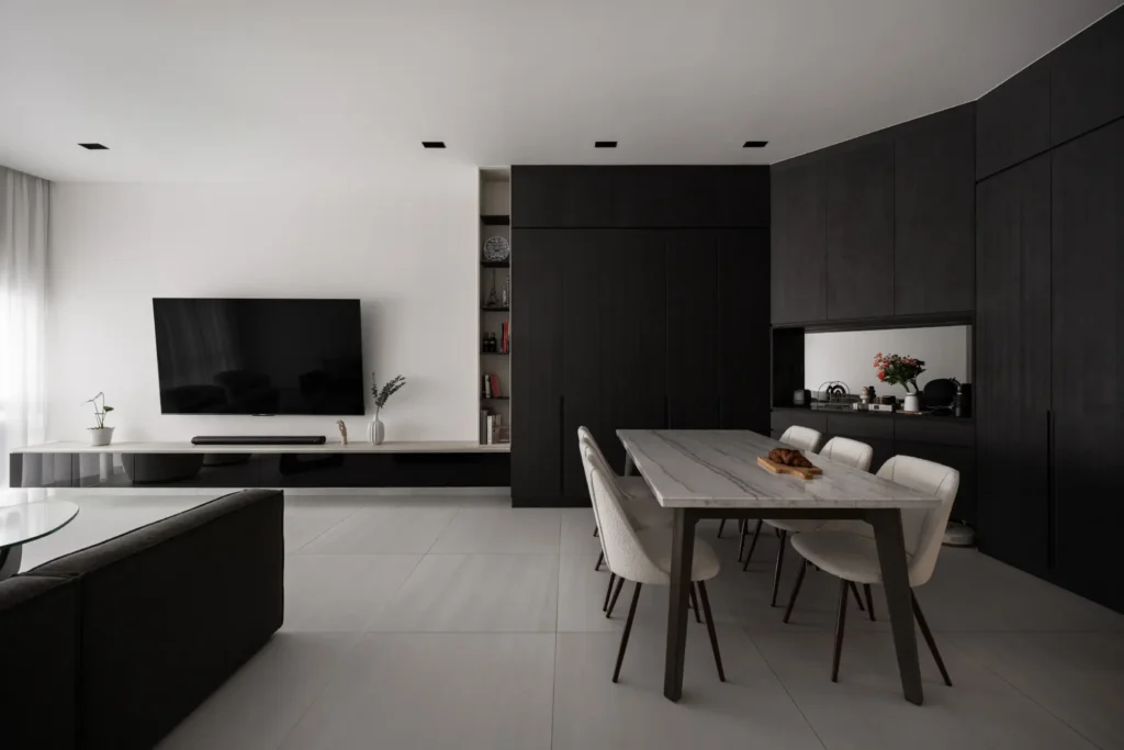 Black Modern Luxe living room
