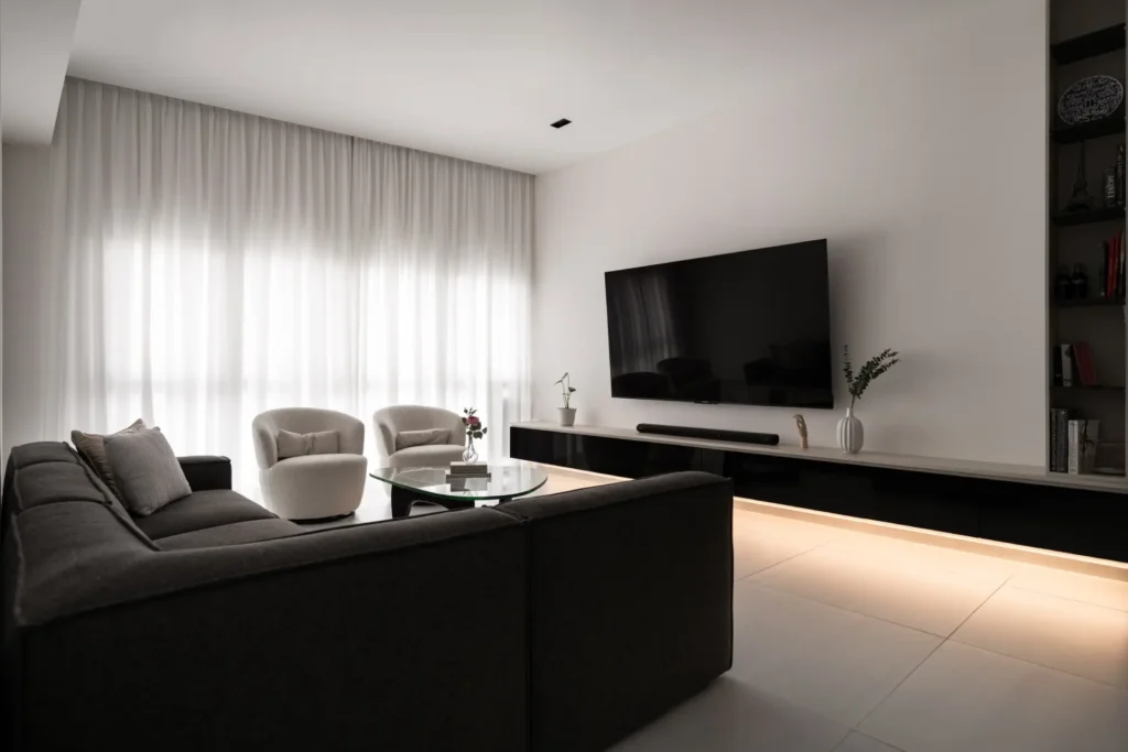 Black Modern Luxe living room