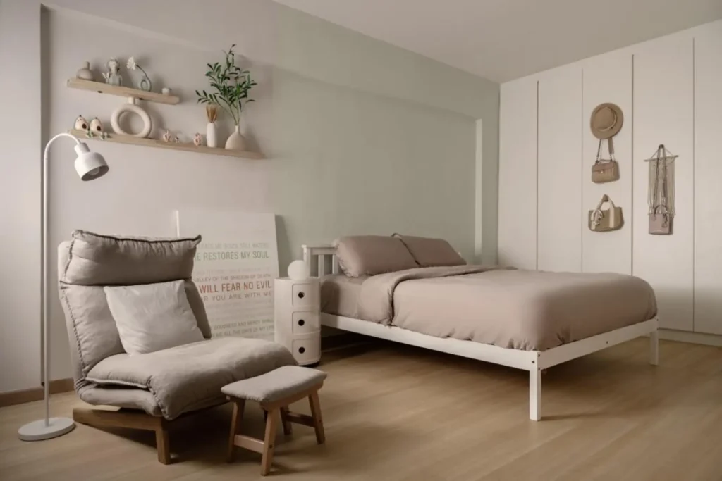 Sleek Nordic bedroom
