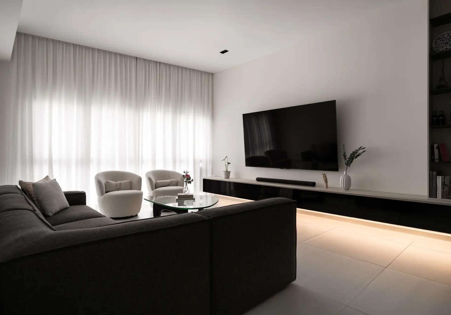 Black Modern Luxe living room